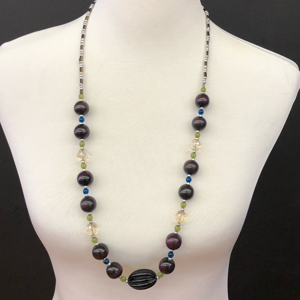 Large Colorful Beaded Necklace by Rachel